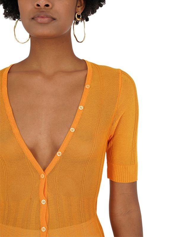 jacquemus orange cardigan
