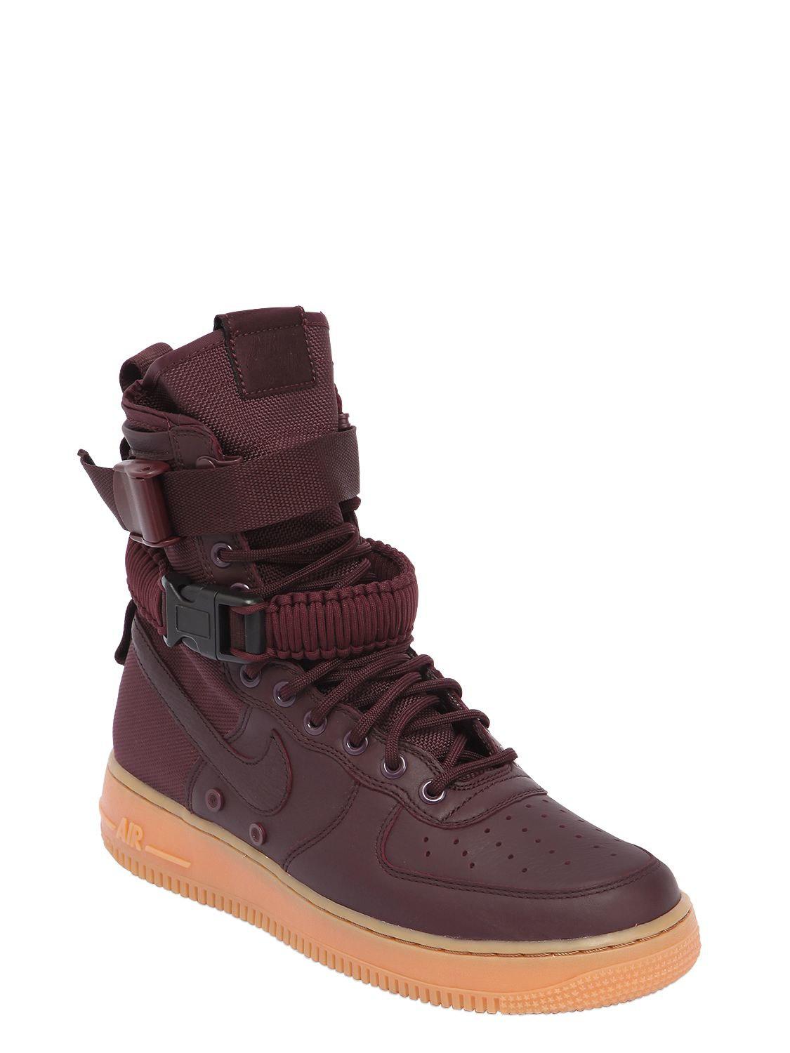 Nike Leather Sf Air Force 1 High Top Sneakers for Men - Lyst