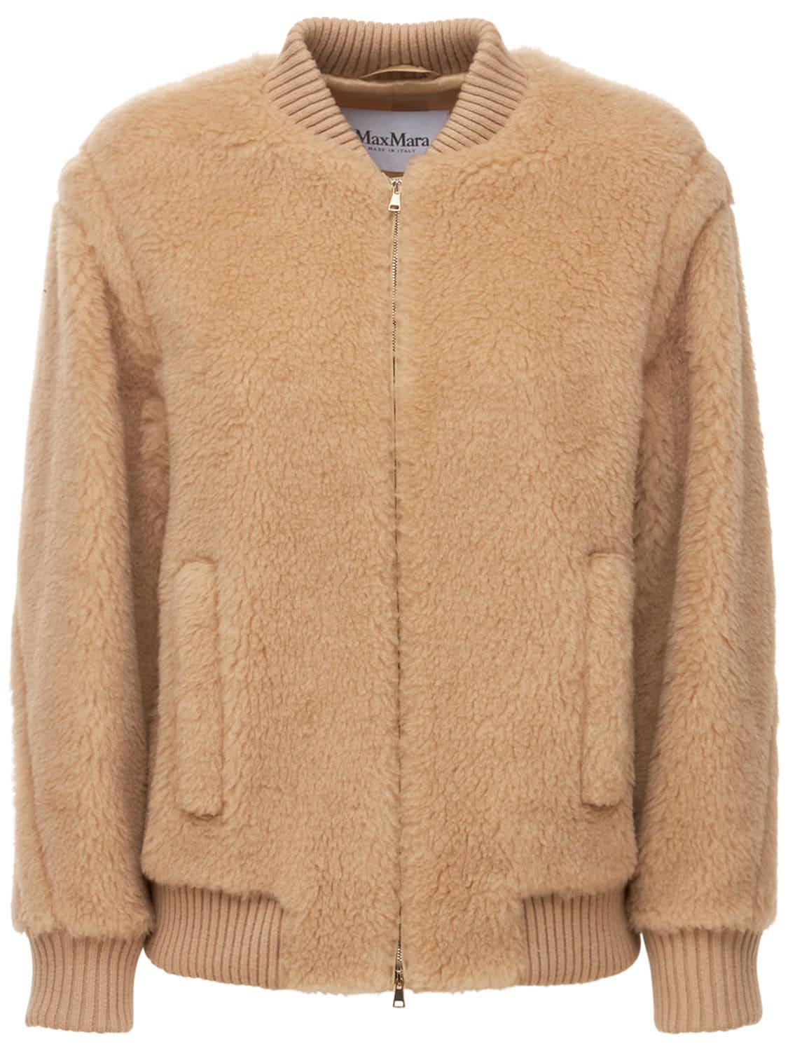 Max mara kiota camel discount hair and silk jacket