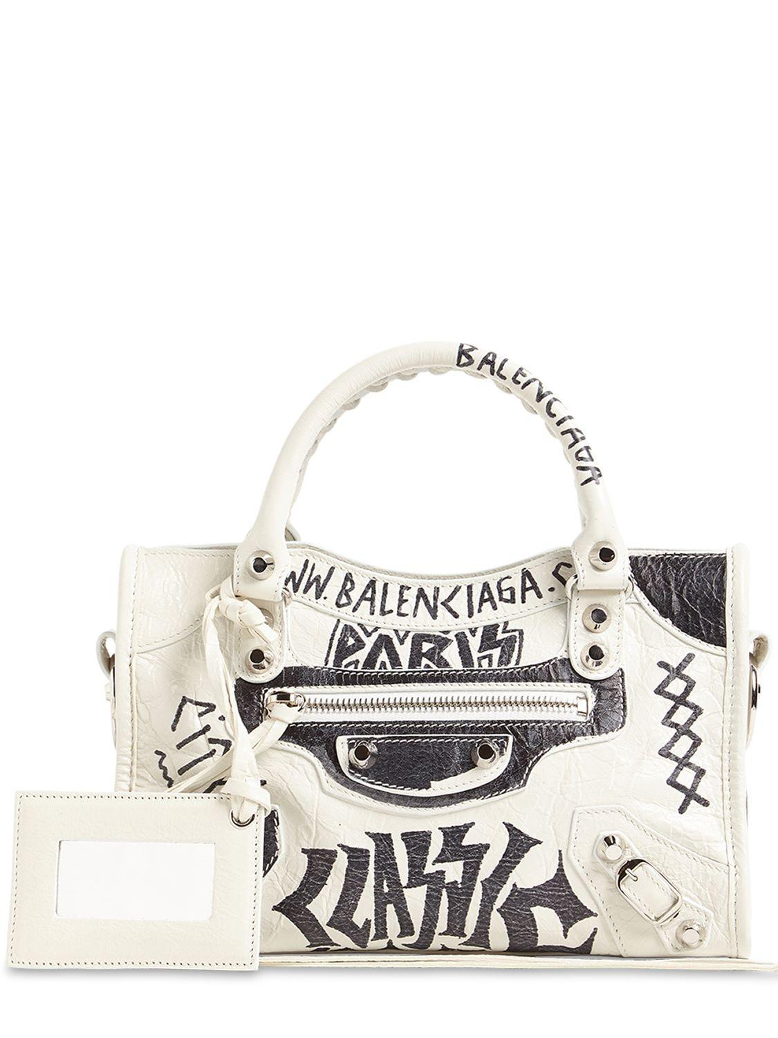 Shopping Phone Pouch Leather Tote in White  Balenciaga  Mytheresa