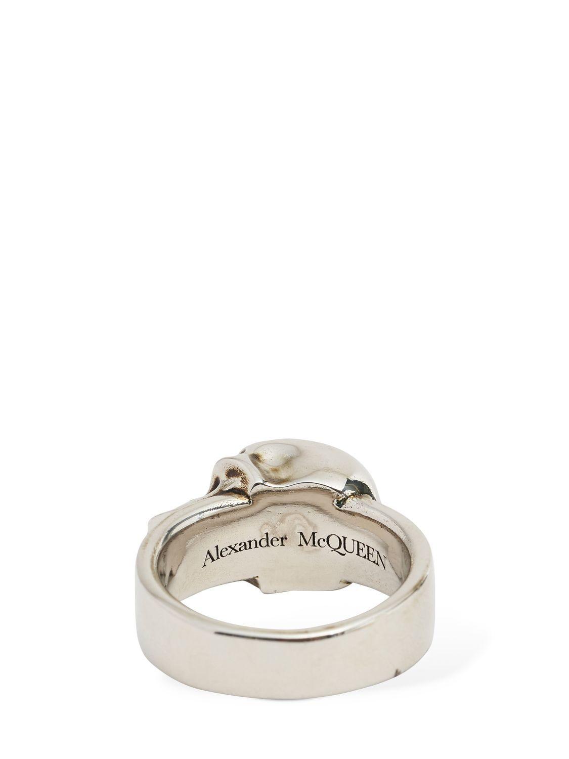 Alexander McQueen Gold/silver brass ring