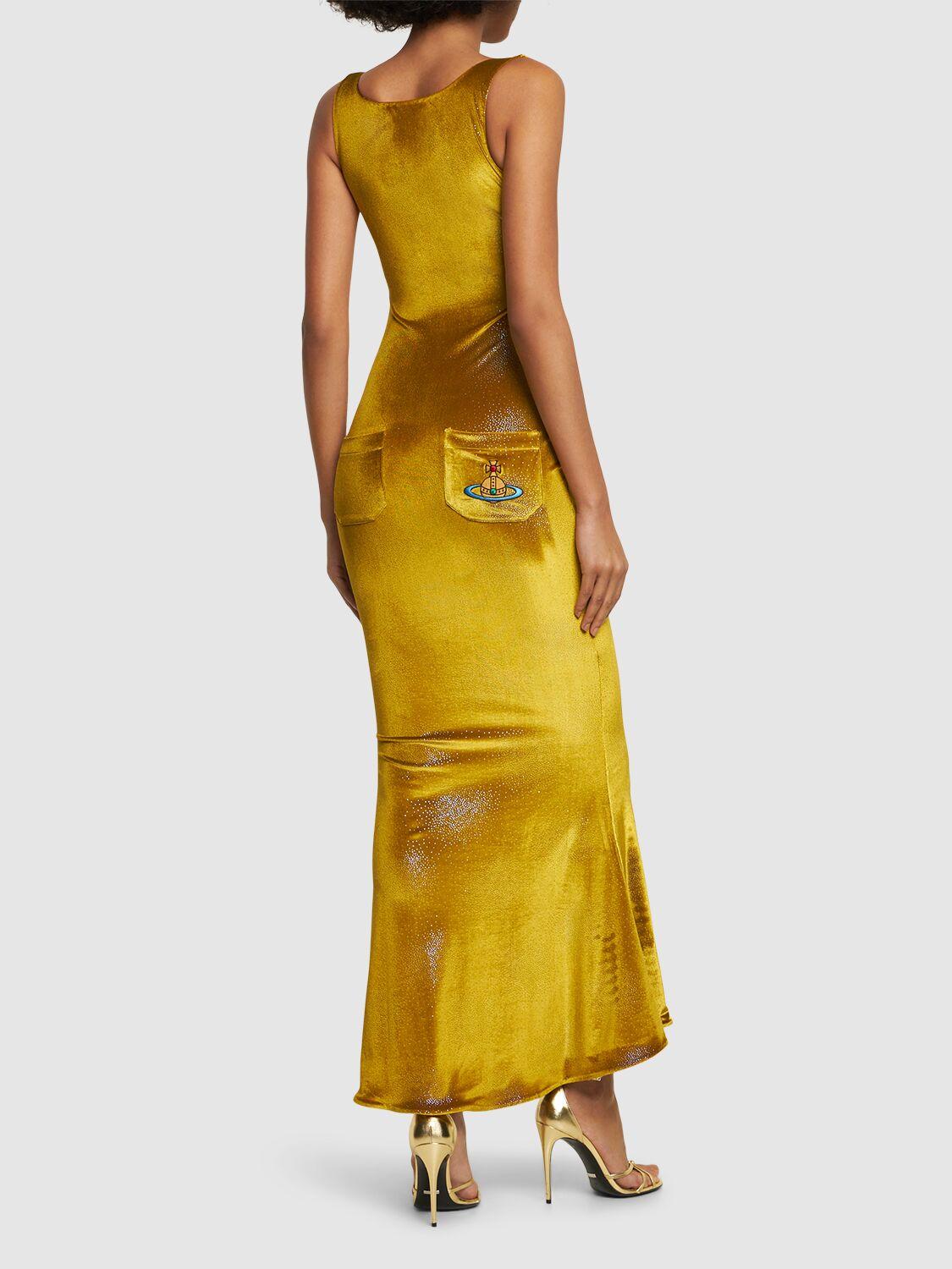 ワンピース VIVIENNE WESTWOOD GOLD TONE VISCOSE MAXI DRESS Maxi dress Vivienne Westwood Gold size XL International in