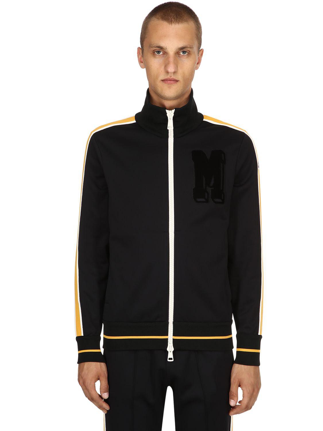 moncler tracksuit black and yellow