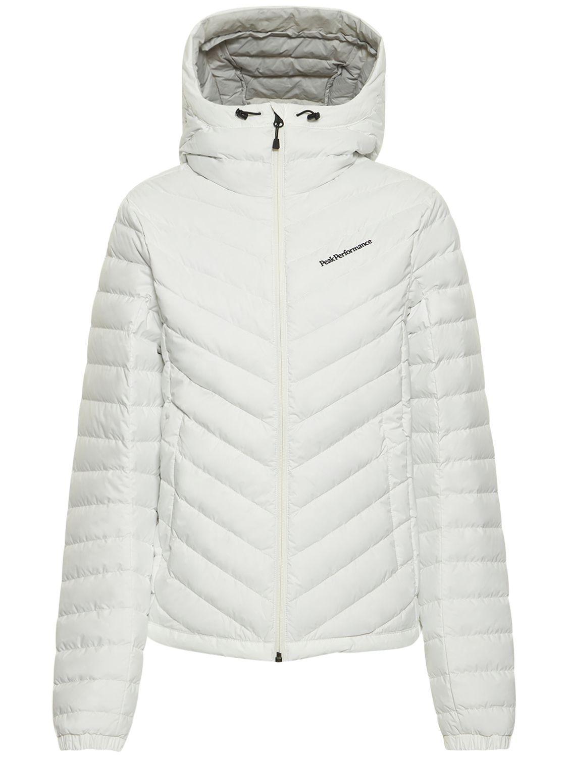 Peak Performance Frost Hooded Down Jacket in White | Lyst