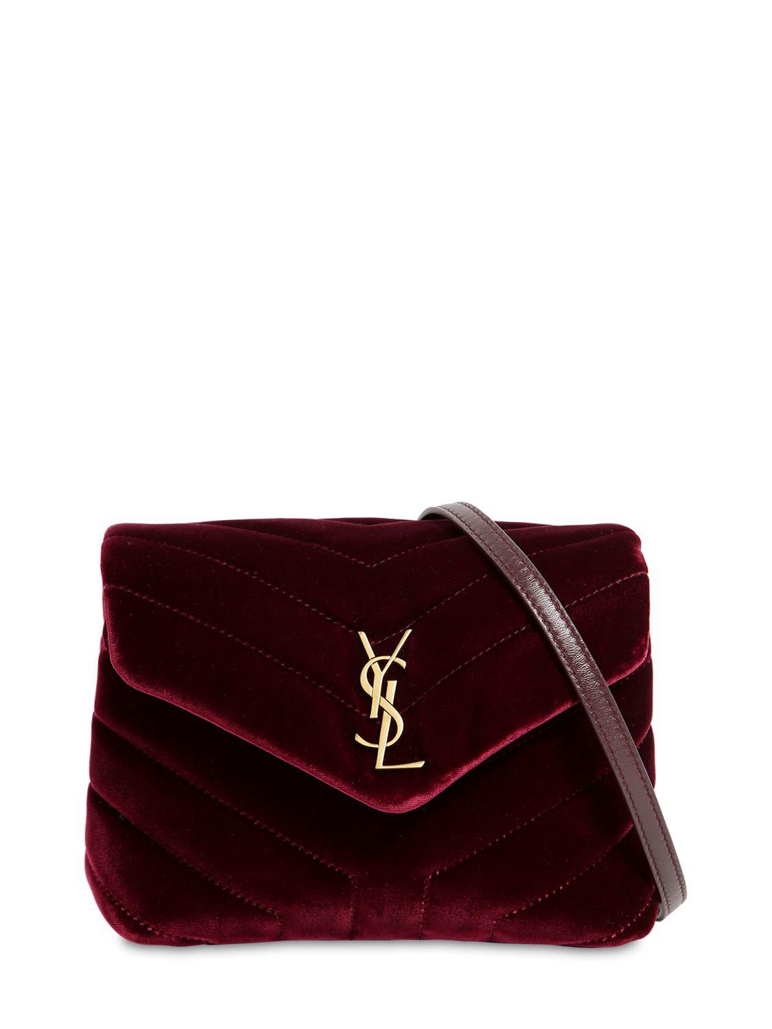 Saint Laurent Toy Loulou Monogram Velvet Shoulder Bag | Lyst