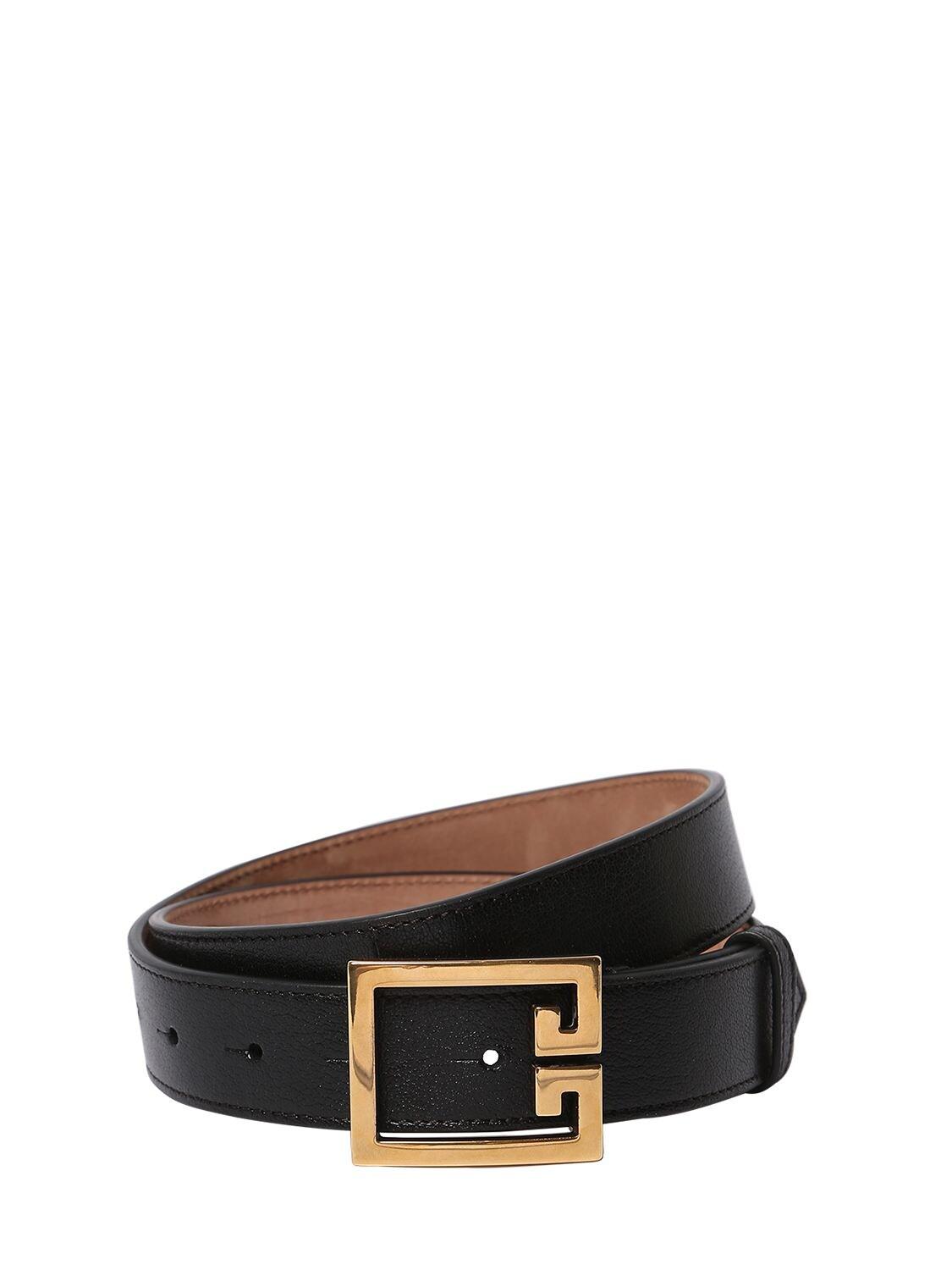 Givenchy 30mm Logo Leather Belt in Black - Lyst