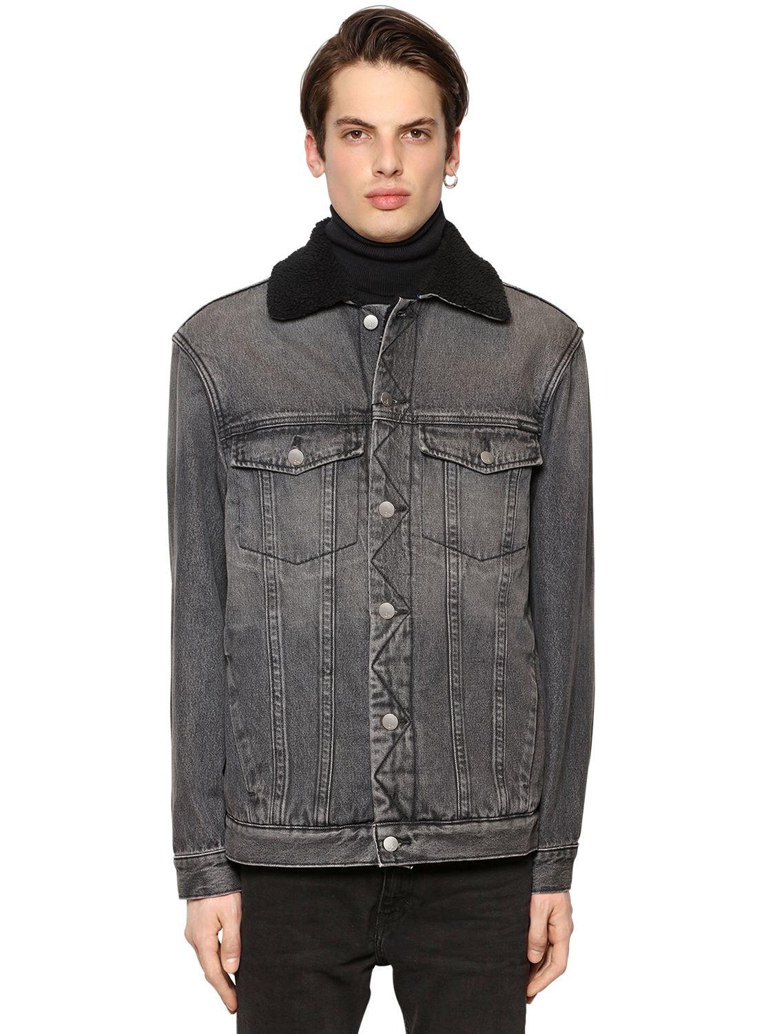 calvin klein black denim jacket
