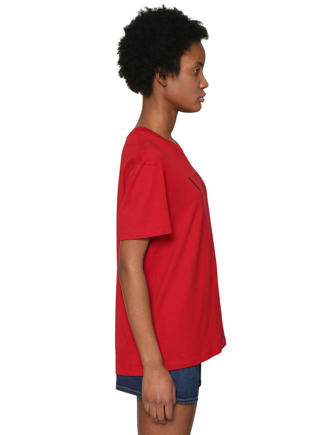 vltn red t shirt