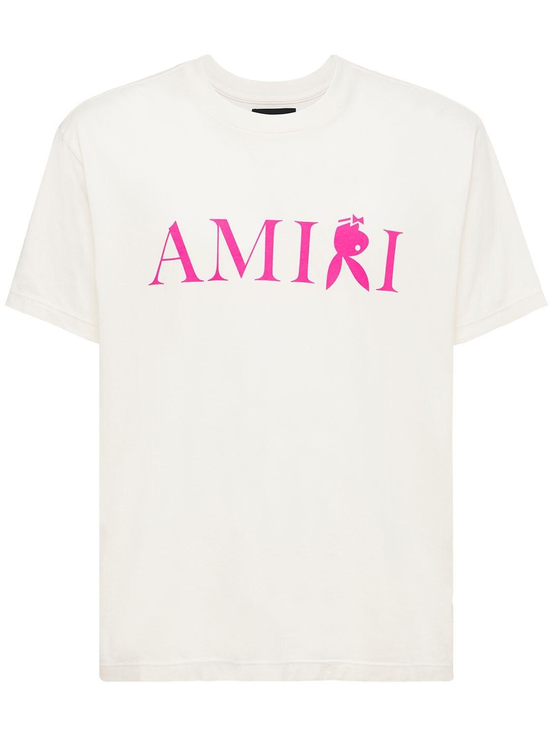 Amiri T-shirt Aus Jersey Mit Umgekehrtem Playboy-logo in Weiß für Herren |  Lyst DE