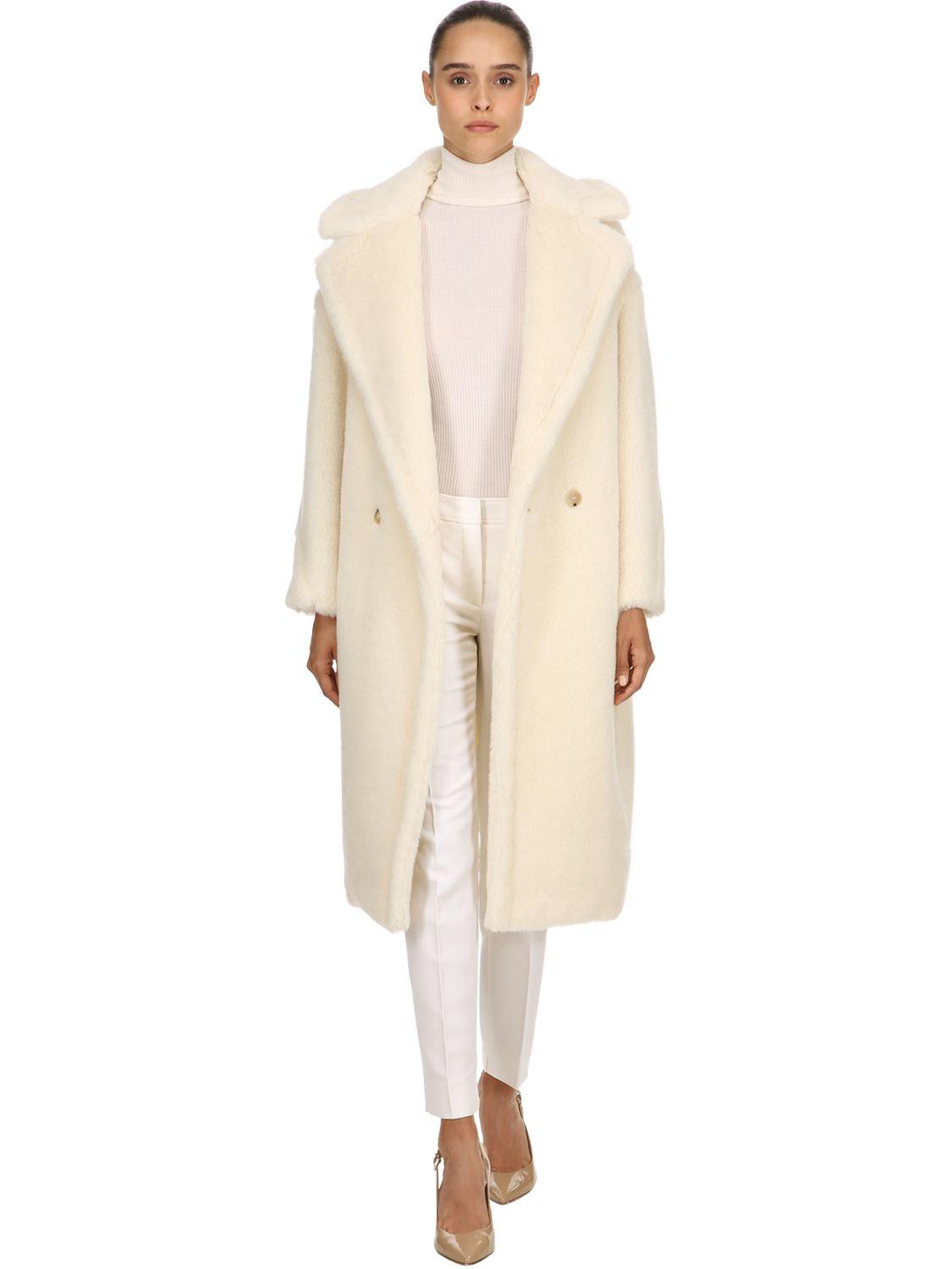 Max Mara Ginnata Alpaca & Wool Coat in White | Lyst