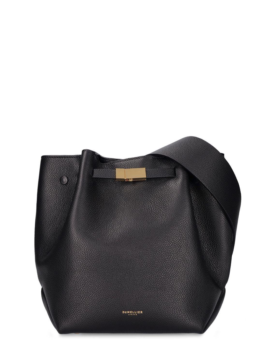 DeMellier New York Bucket Grain Leather Bag in Black | Lyst