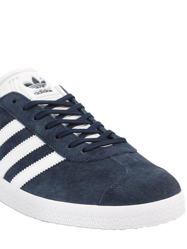 Lyst - Adidas Originals Gazelle Nubuck Sneakers in Blue for Men