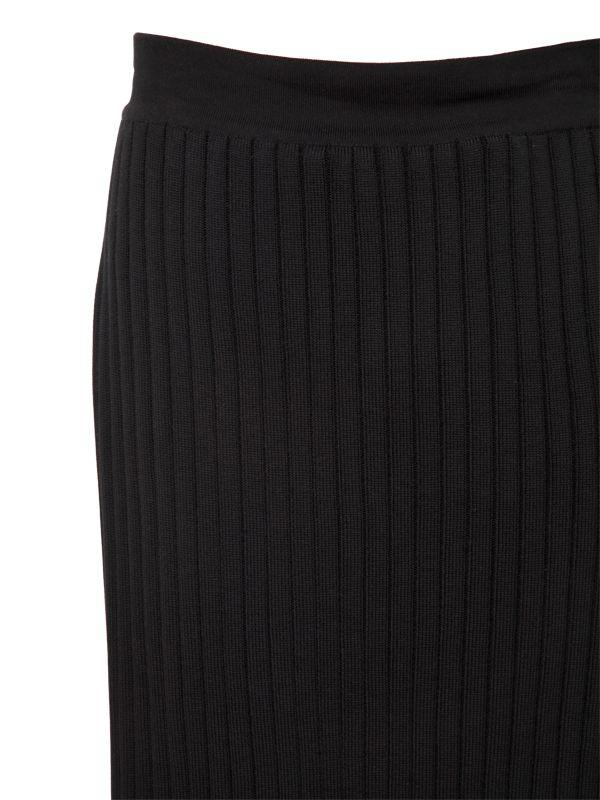 Givenchy Ribbed Cotton Knit Skirt in Black - Lyst