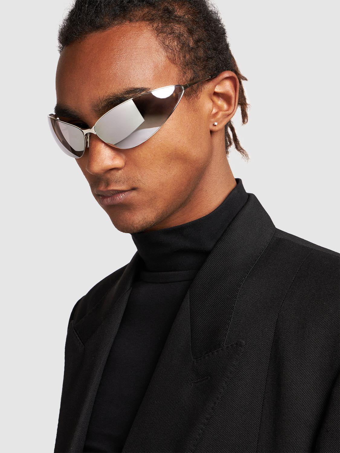 Balenciaga Silver Razor Cat Sunglasses