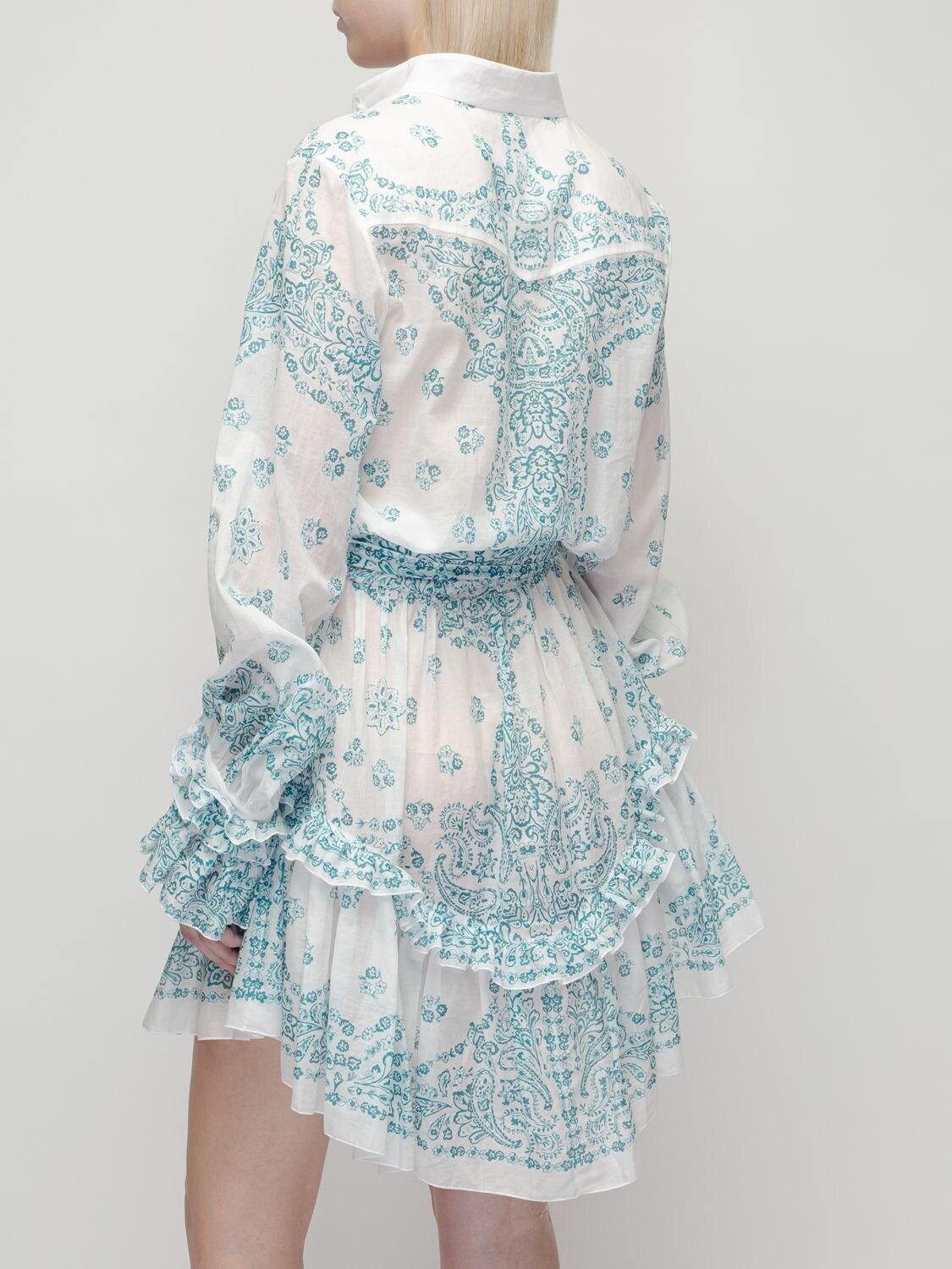 Sale60 Alexandre Vauthier コットン コットンミニドレス カラー ブルー 在庫限り特価