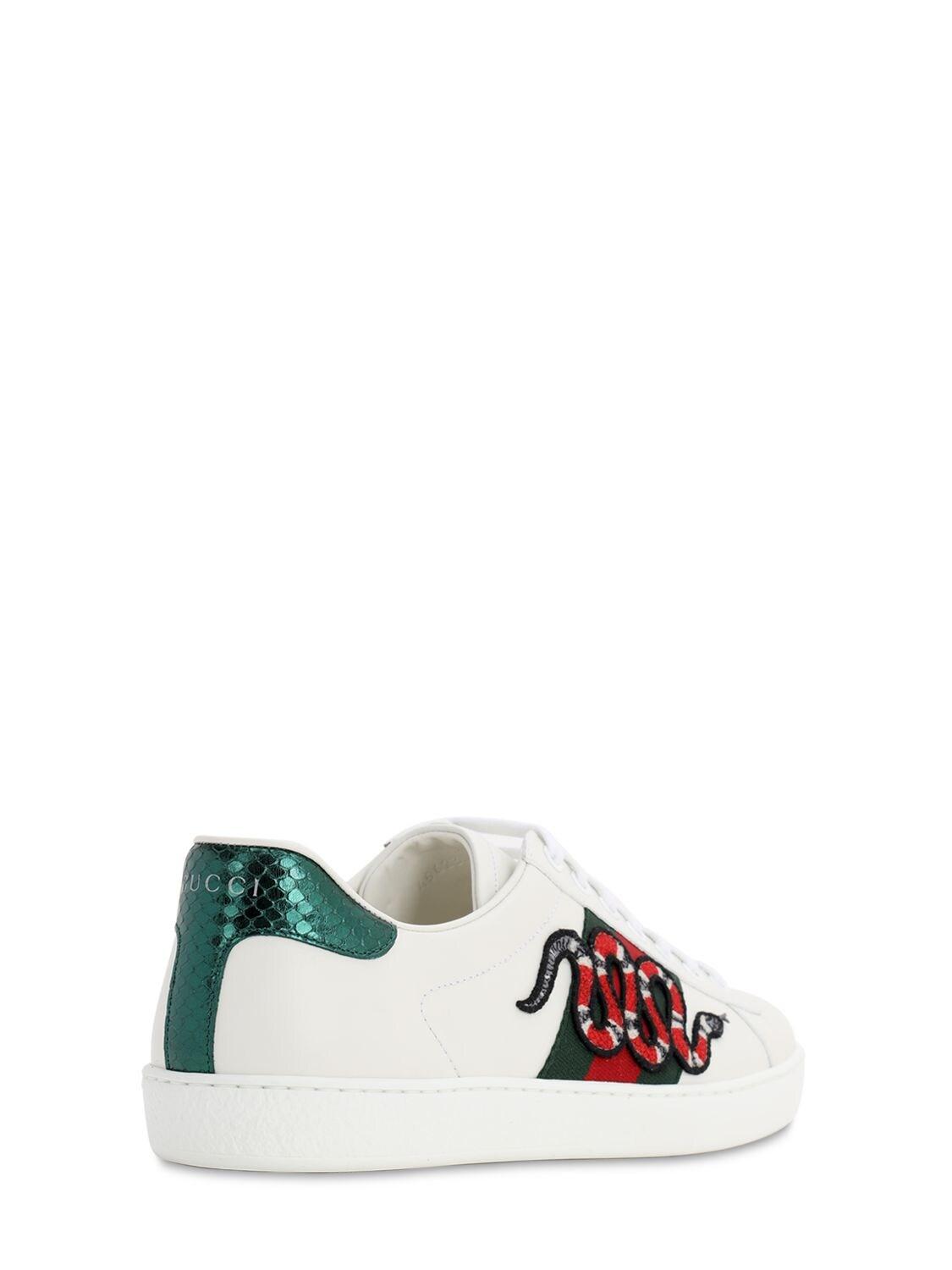 gucci sneakers white snake