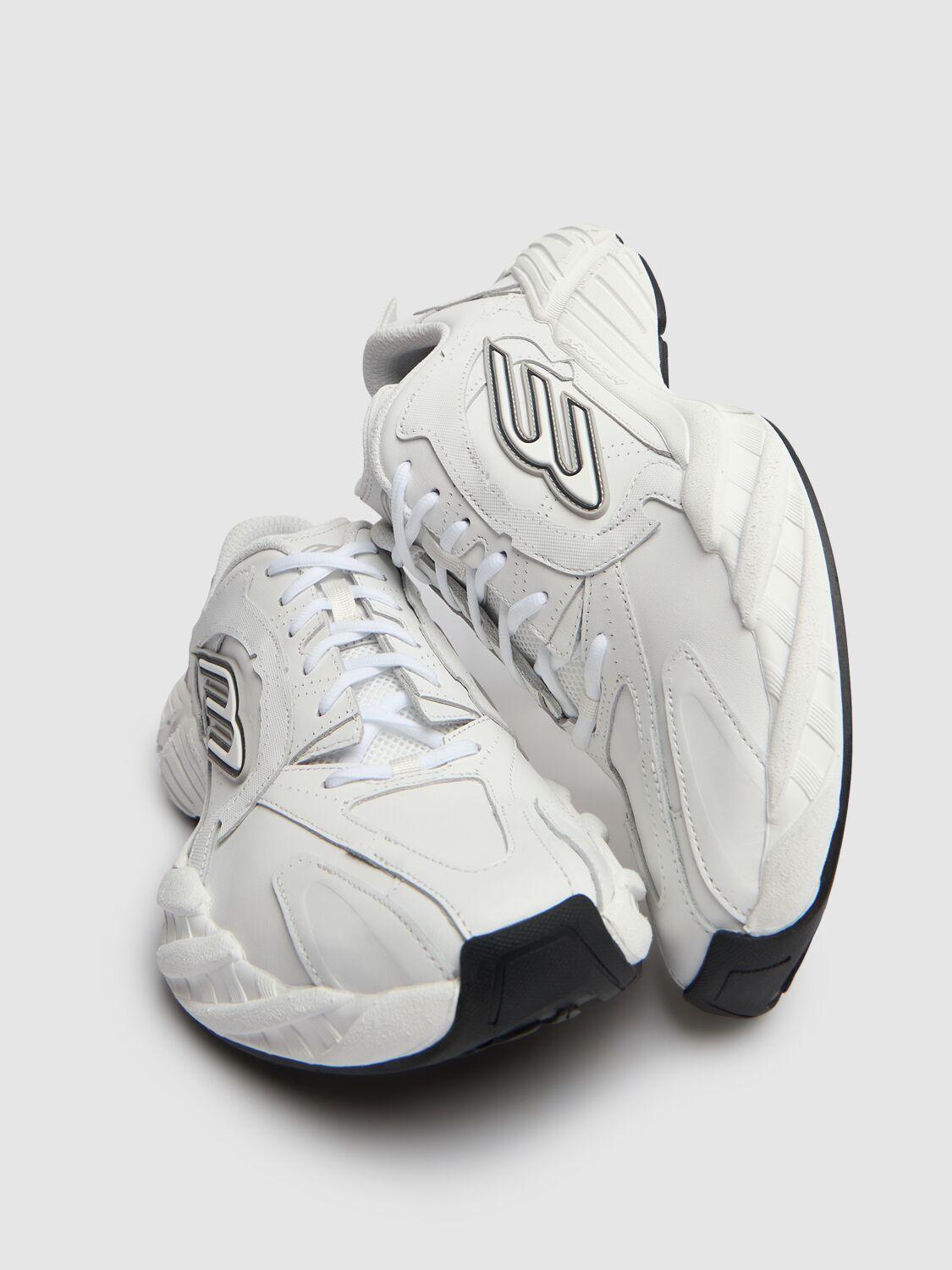 Balenciaga Monday Leather & Synthetic Sneakers in White for
