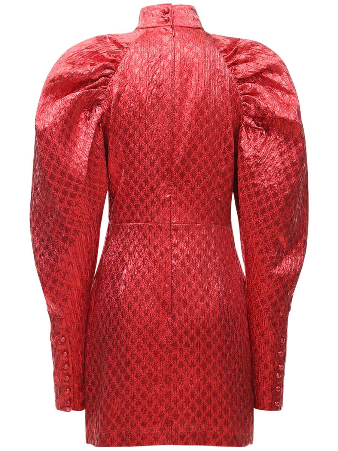 ROTATE BIRGER CHRISTENSEN Lvr Exclusive Kim Lurex Mini Dress in Red | Lyst