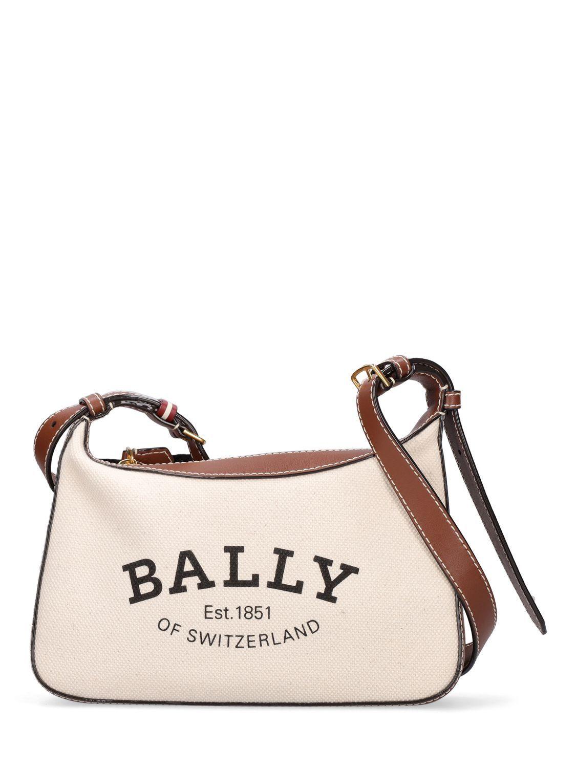 Bally Coralye.st Canvas & Leather Shoulder Bag in Natural Lyst