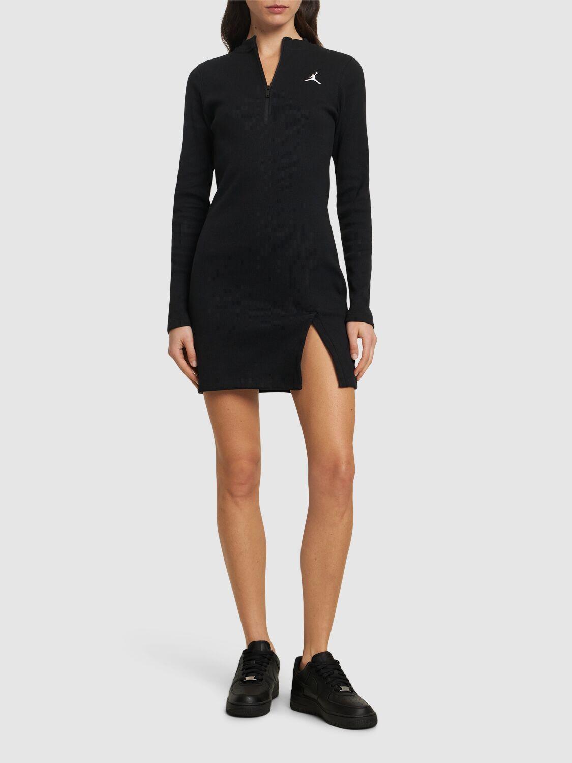 nike black long sleeve mini dress
