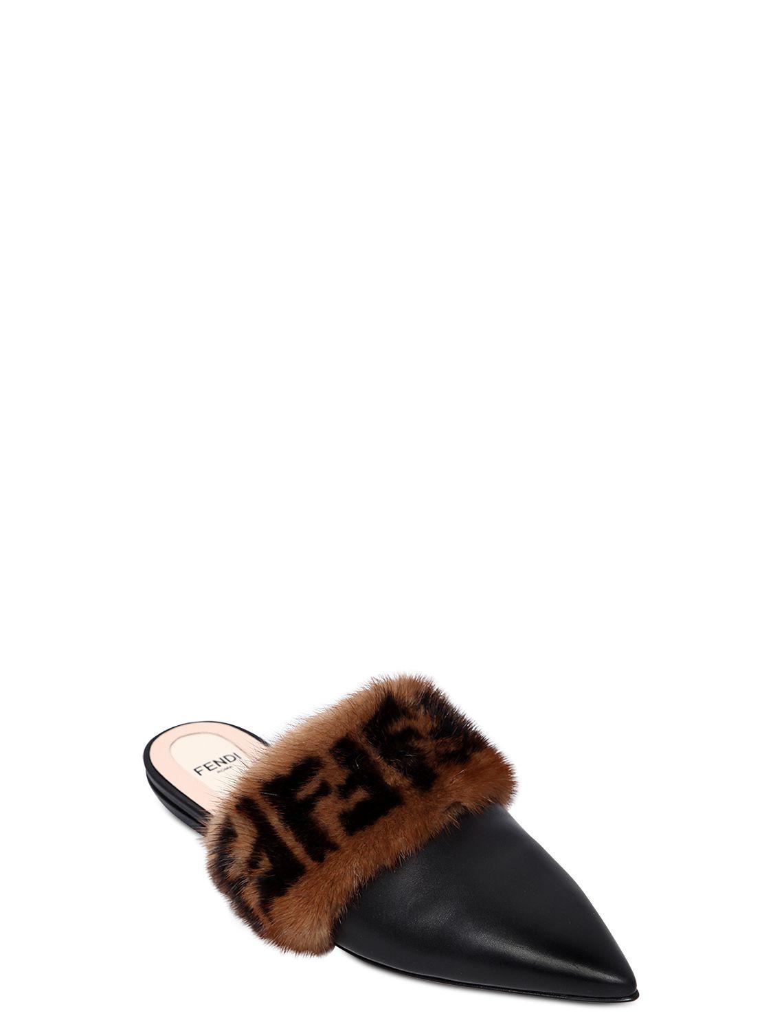 fendi fur mules