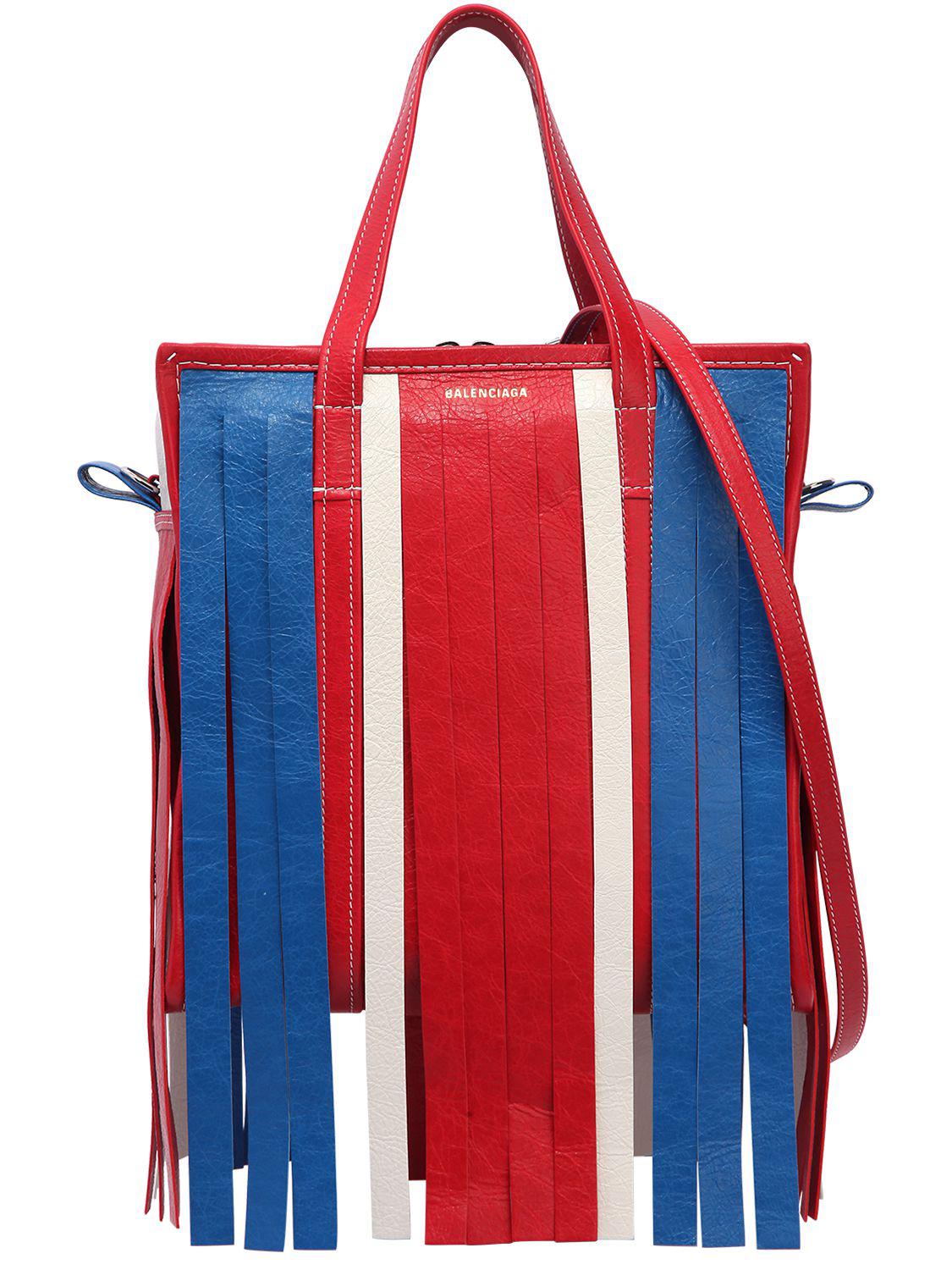 blue white red bag