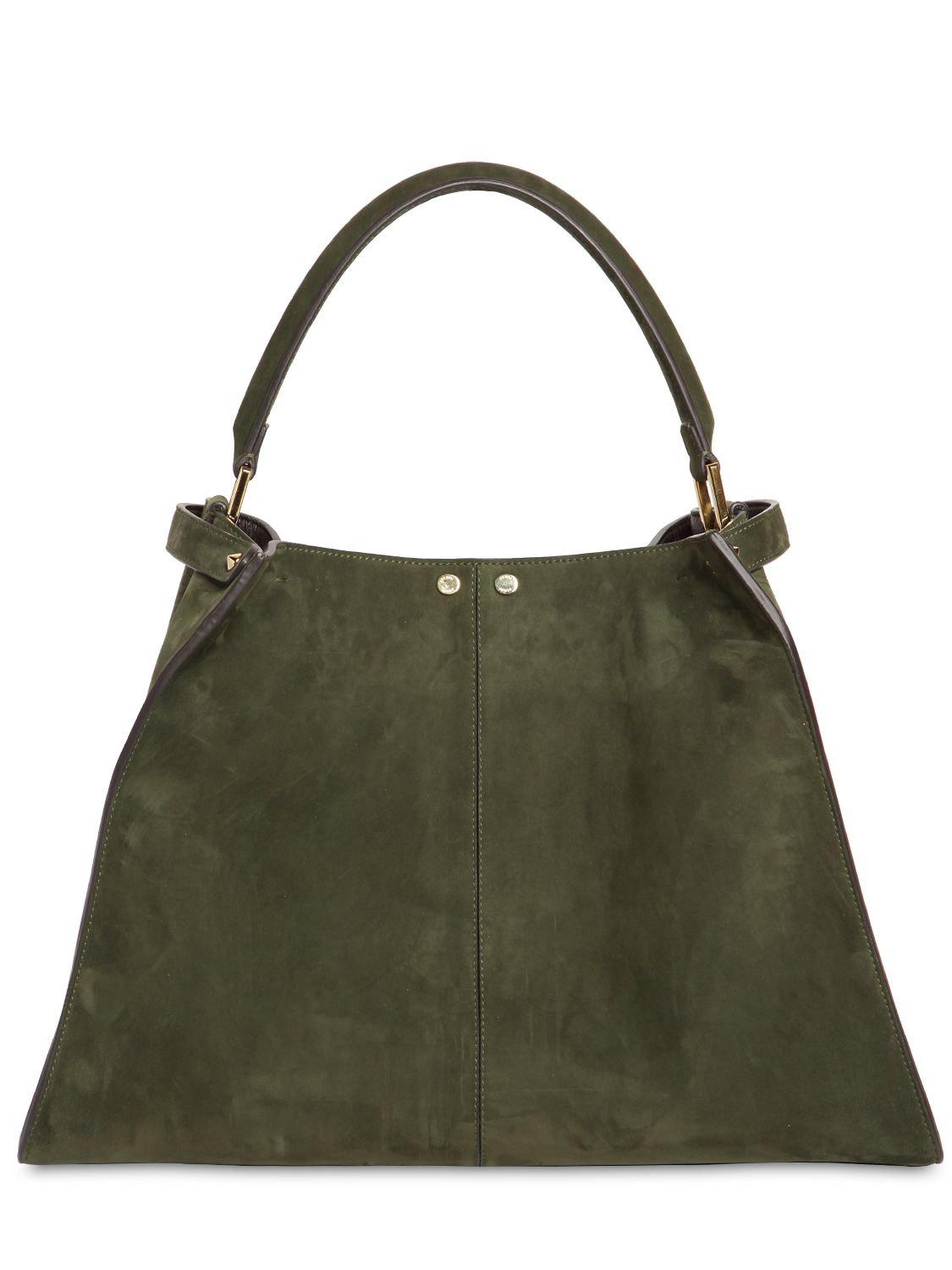 Fendi green suede best sale bag
