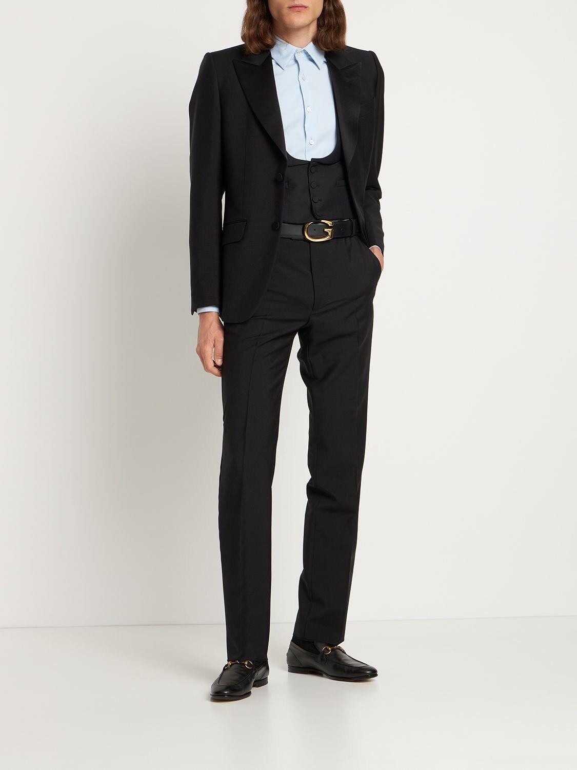 Gucci Mohair & Wool Heritage Tuxedo in Black for Men | Lyst