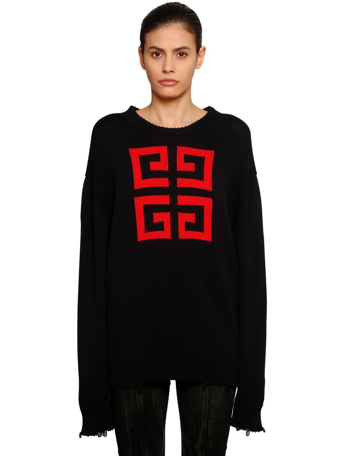 Givenchy 4g Intarsia Cotton Sweater - Lyst