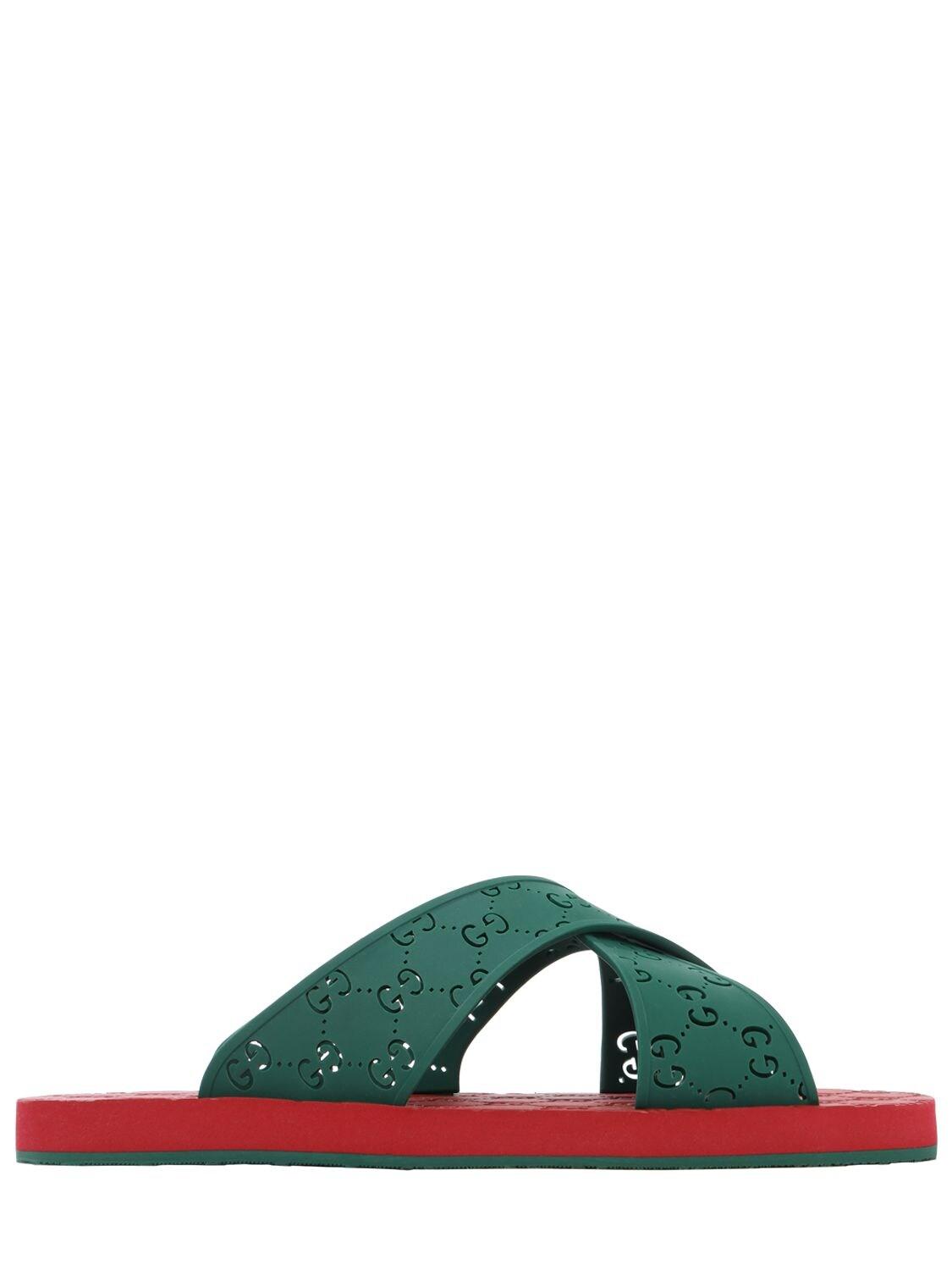 Gucci GG Slide Sandal in Green for Men | Lyst
