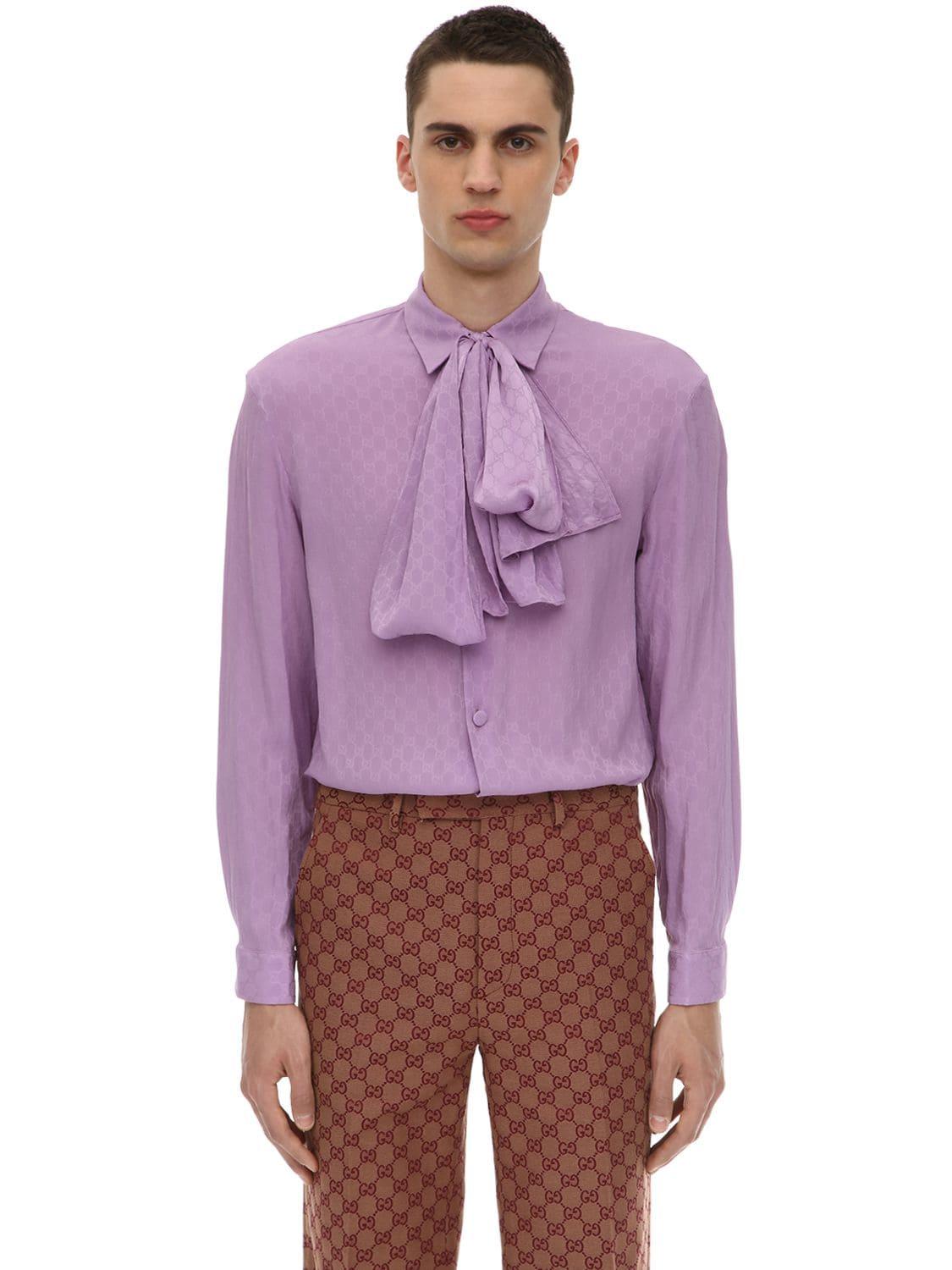 purple gucci shirt