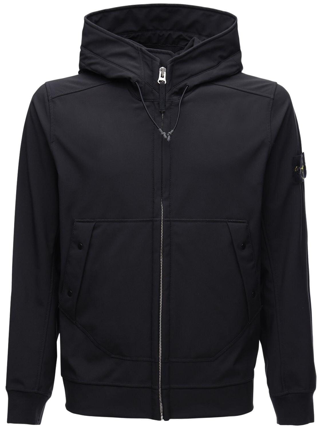 stone island drawstring shell hoody