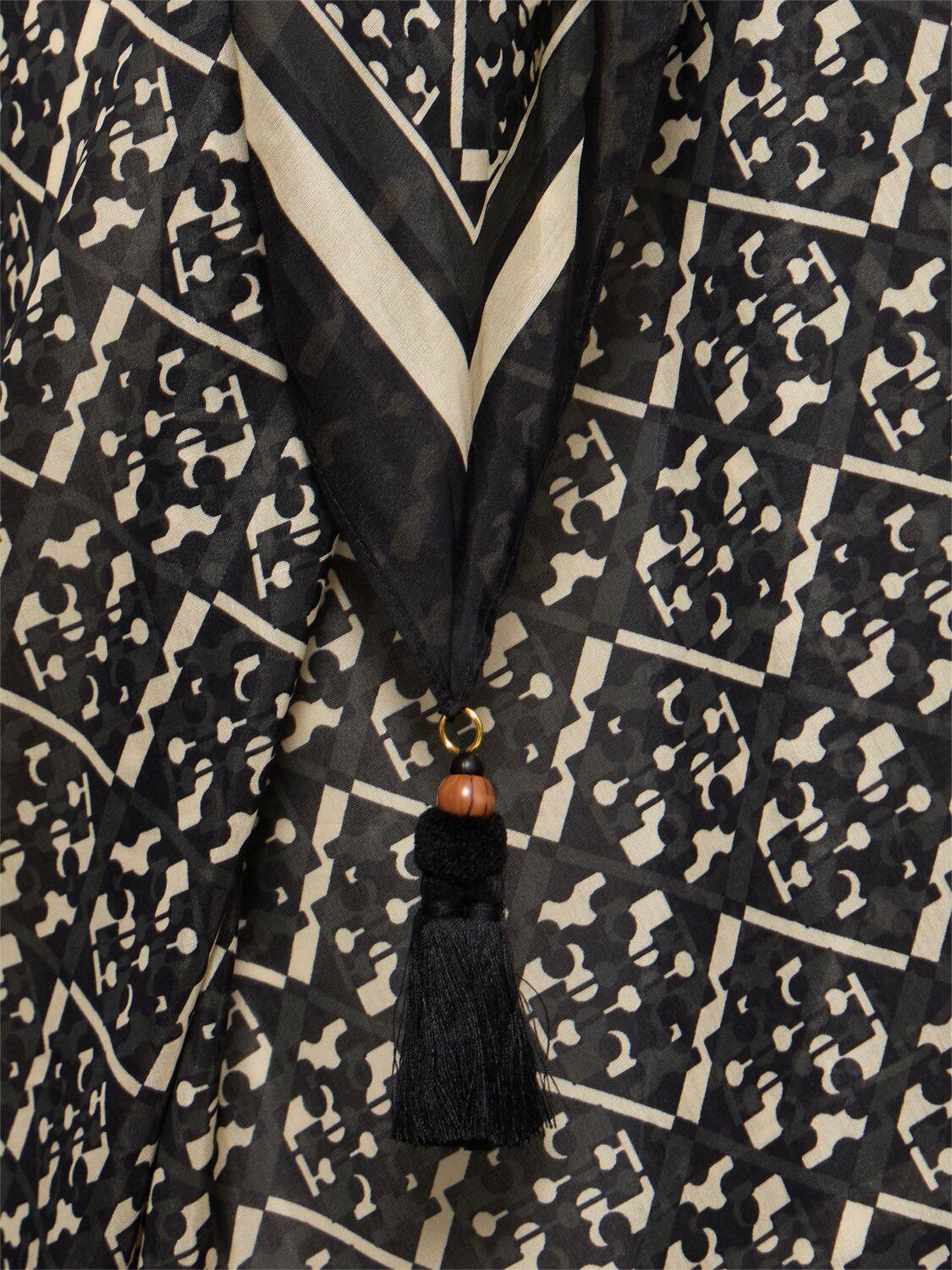 Tory Burch【関税送料込&SALE】コットン＆シルクパレオスカート Tory Burch コットン&シルクパレオスカート ブラック | Lyst