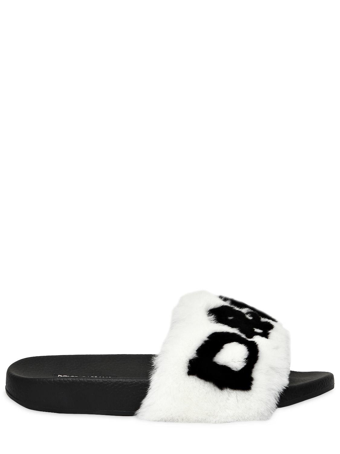 dolce and gabbana logo sandals