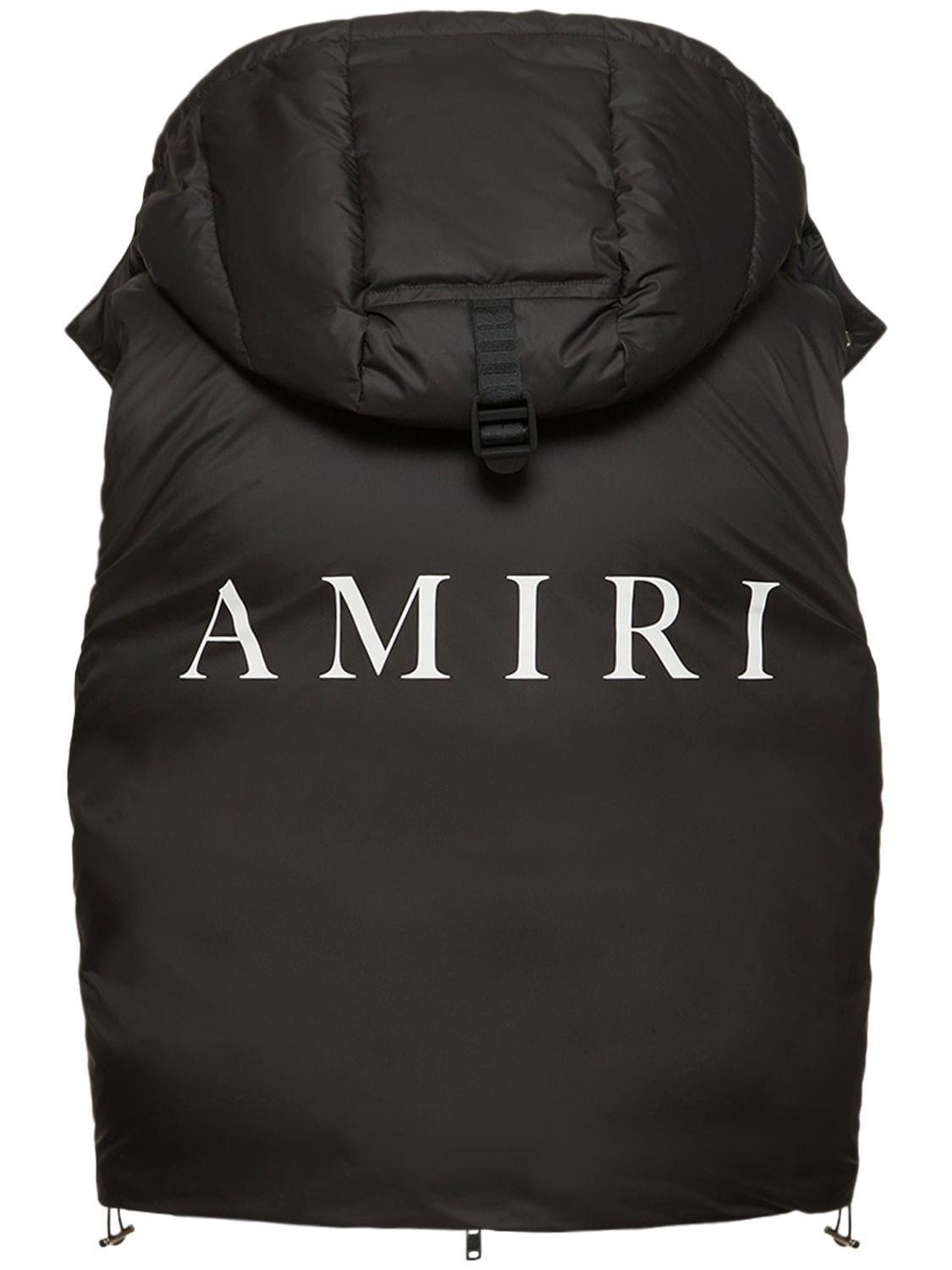 Amiri Hooded Nylon Puffer Vest In Black For Men Lyst