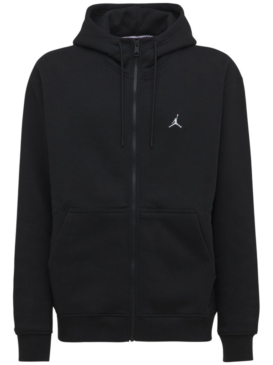 Nike Jordan Essential Fleece Zip-up Hoodie in Black for Men | Lyst