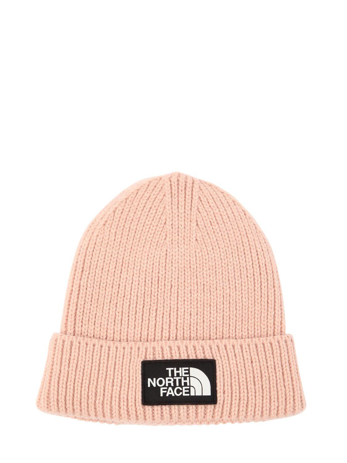 Cappello Beanie In Maglia Con Logo di The North Face in Rosa | Lyst