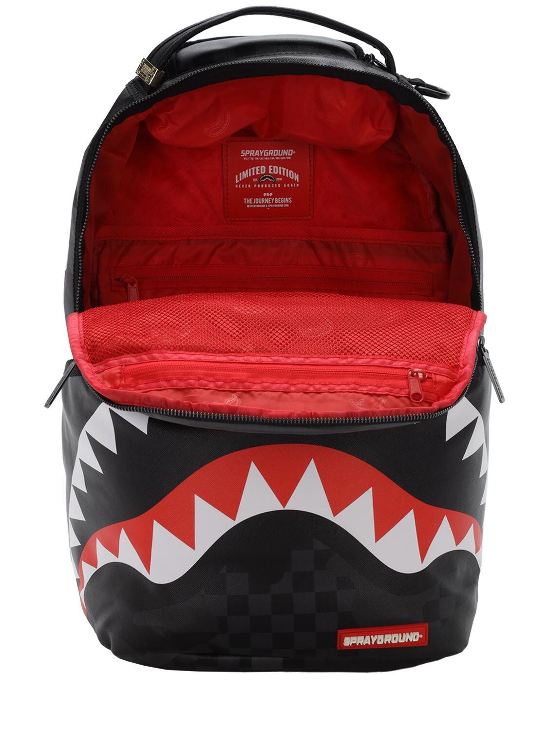 Sprayground Leather 3am Limited Edition Shark Backpack In Black Camo Black For Men Save 24 Lyst