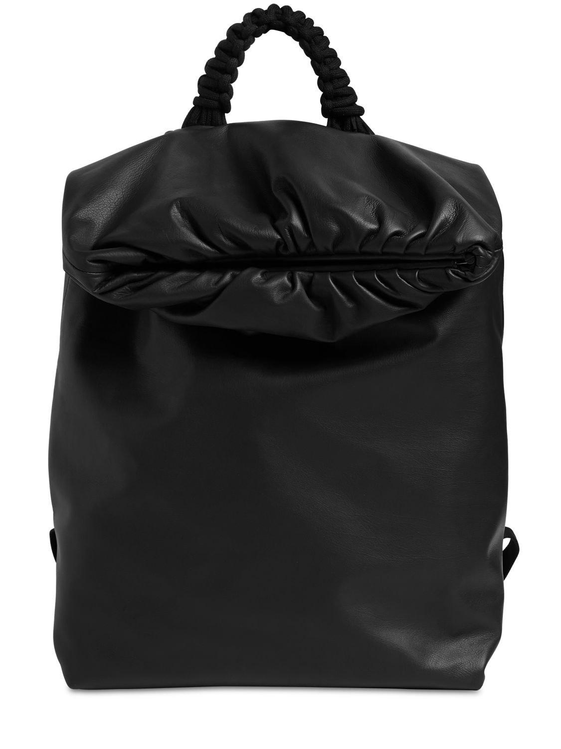 Bottega Veneta Medium Waterproof Leather Backpack in Black for Men | Lyst