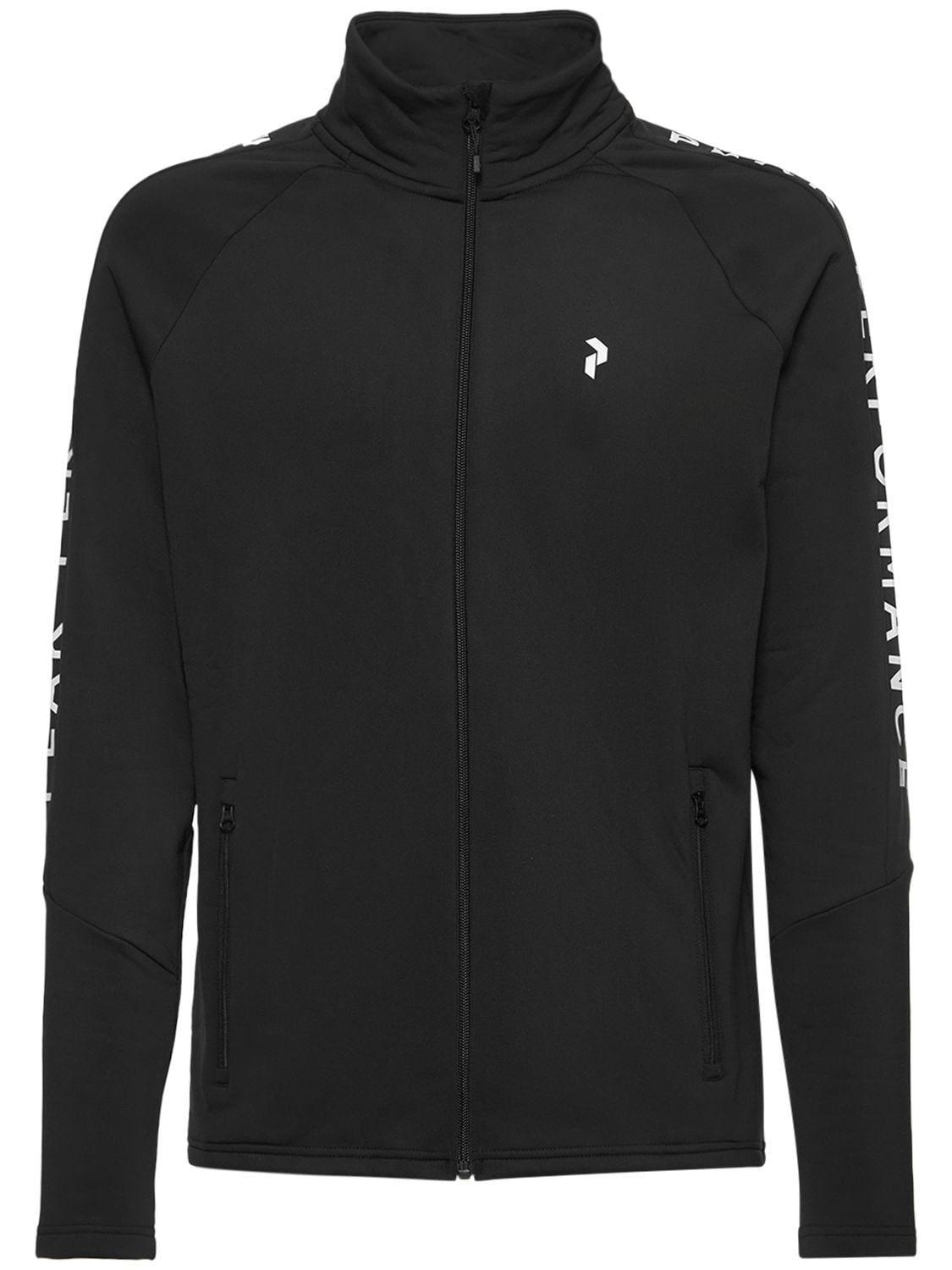 Peak Performance Rider Full Zip Mid-layer Sweatshirt in Black for Men | Lyst