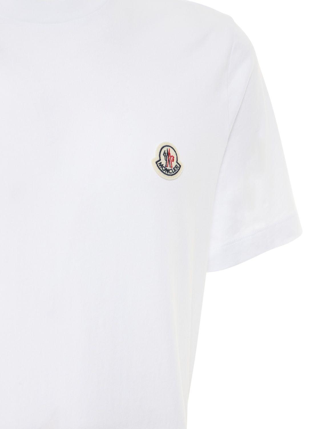 Moncler Pack Of 3 Cotton Jersey T-shirts in White for Men | Lyst