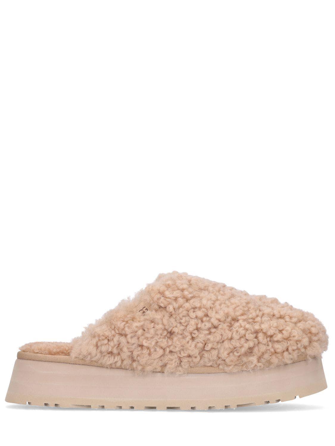 Ugg ® Maxi Curly Platform Slipper In Brown Lyst 7068