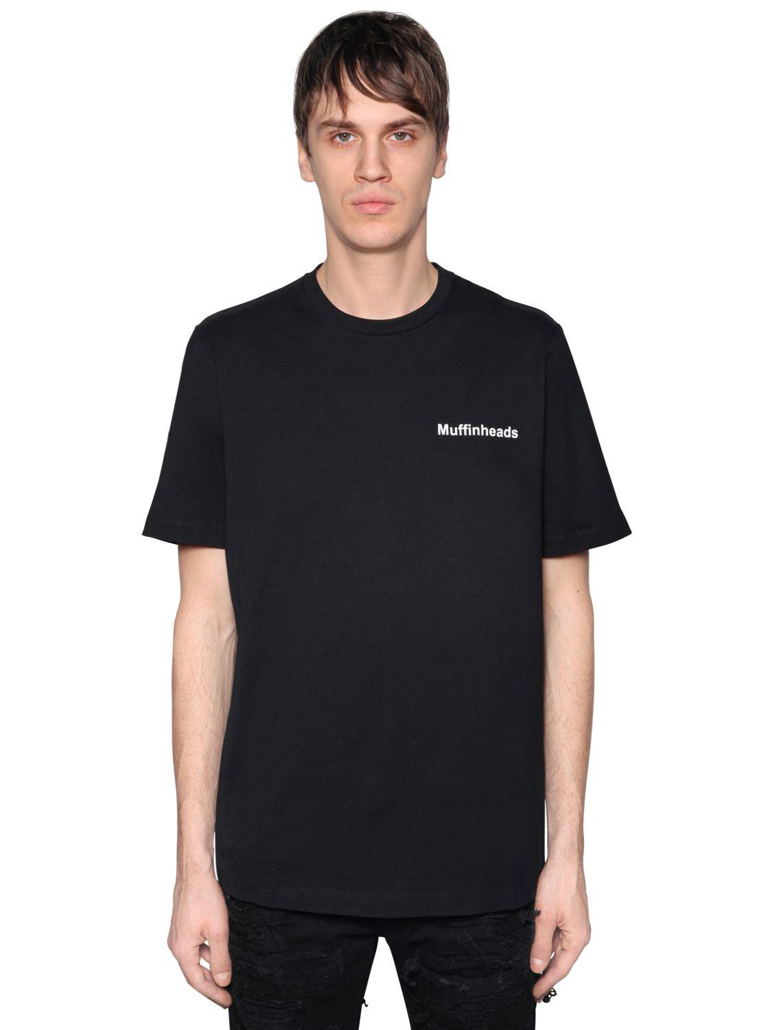 DIESEL Muffinheads Print Cotton Jersey T-shirt in Black for Men | Lyst