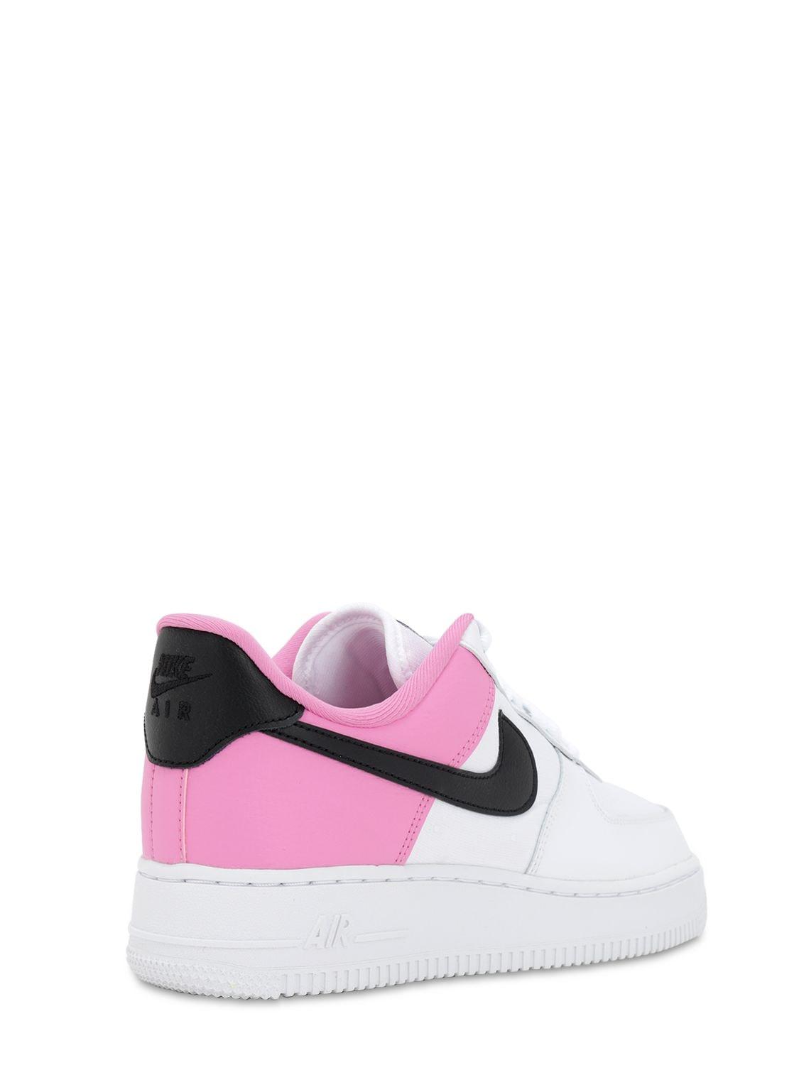 Zapatillas en blanco, rosa y negro con placas Nike de Cuero de color Blanco  | Lyst