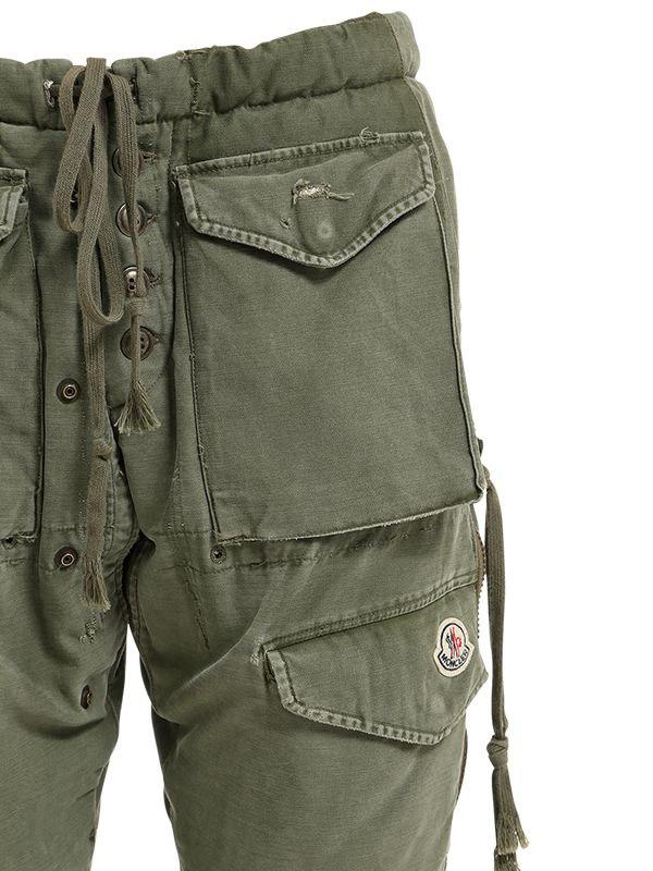 Moncler Greg Lauren Collide Cotton Cargo Pants in Green for Men | Lyst