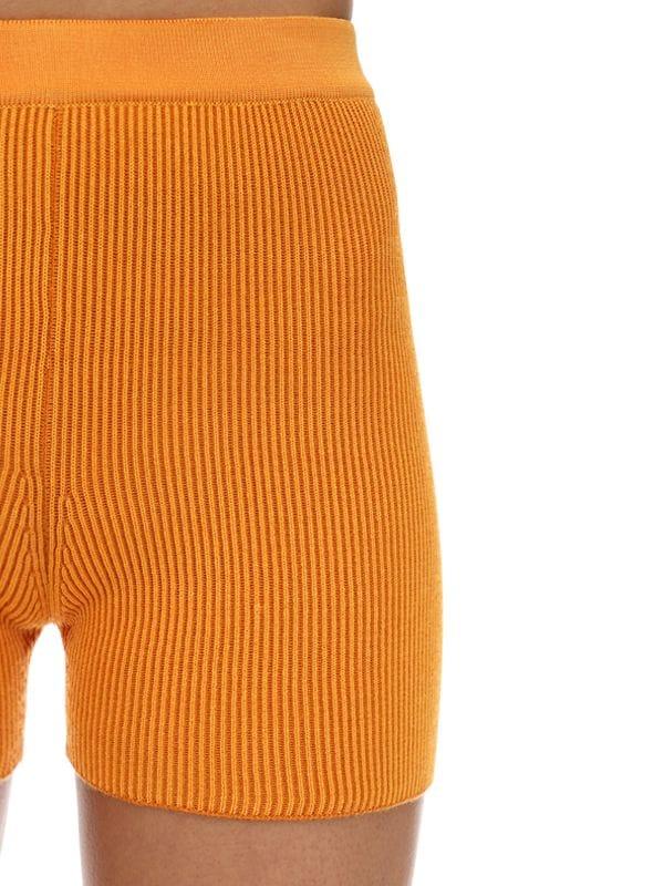 jacquemus fitted ribbed shorts
