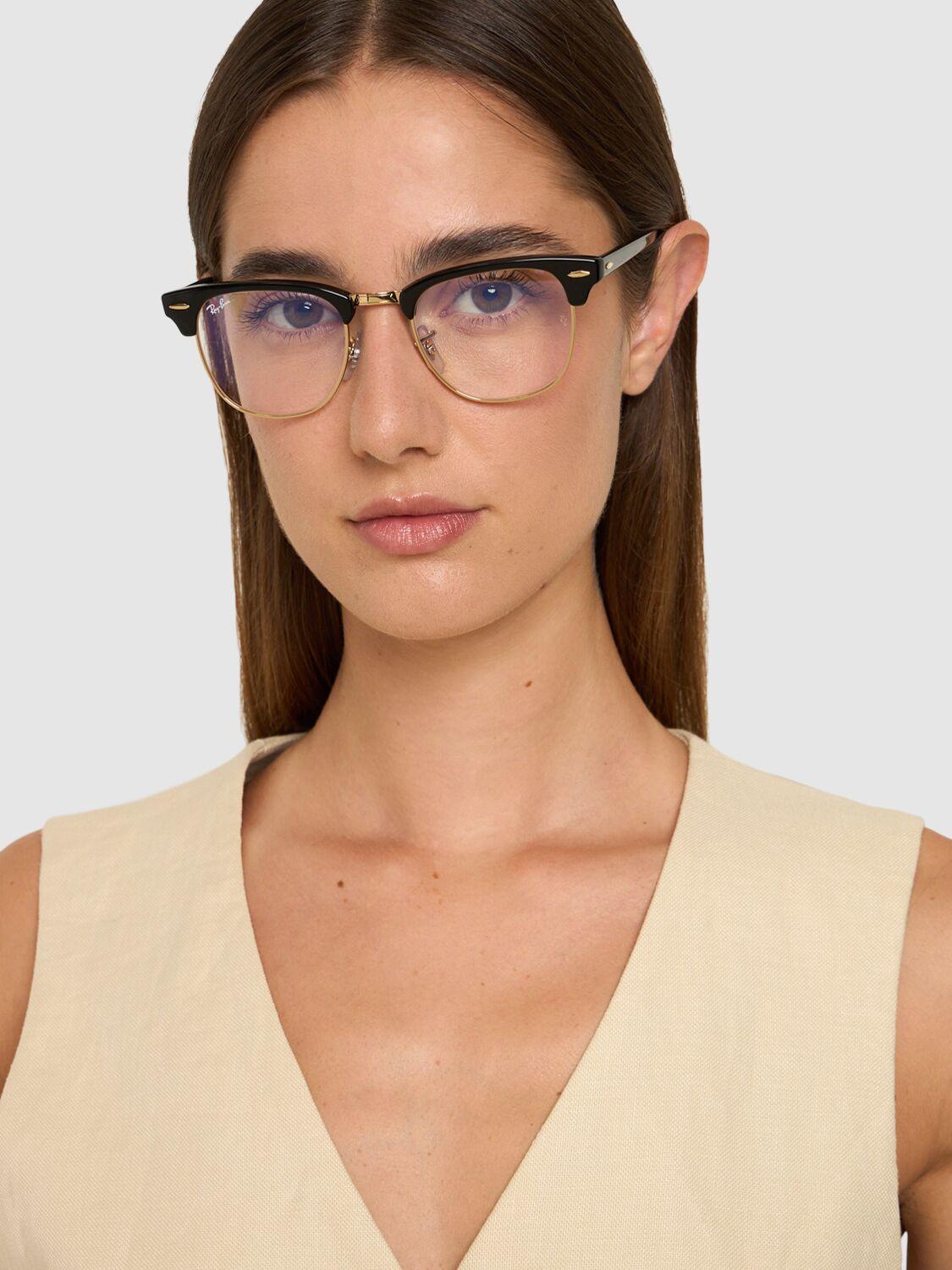 Ray Ban Clubmaster Metal Glasses in Metallic Lyst UK