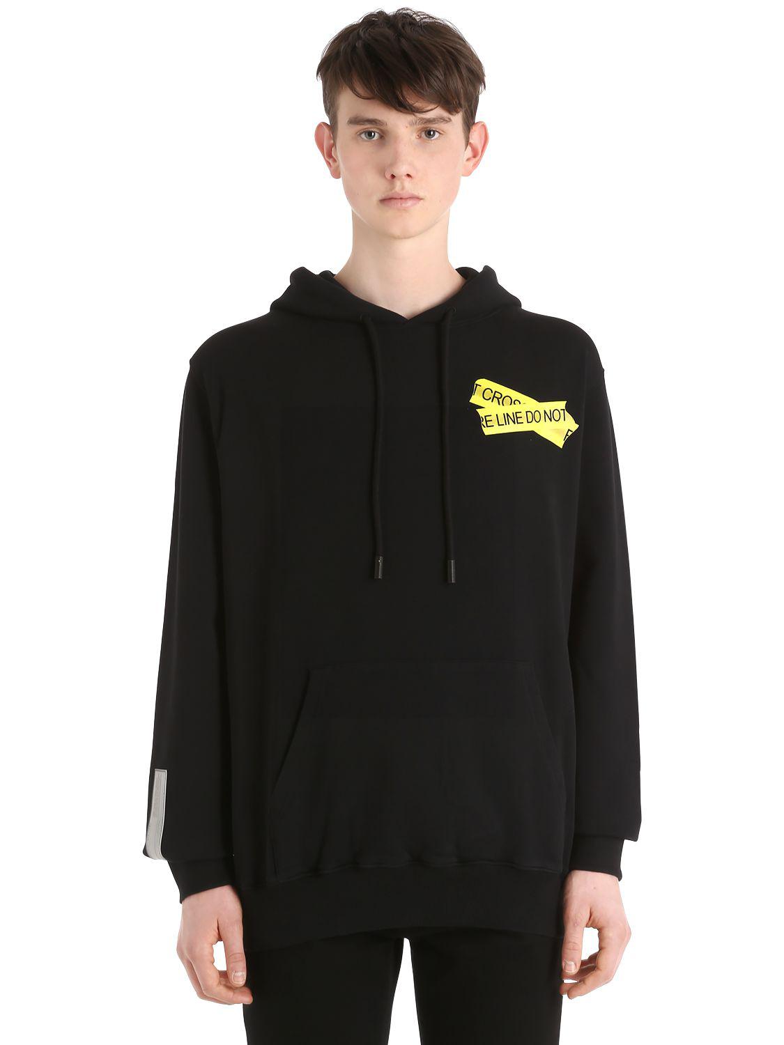 off white police tape hoodie