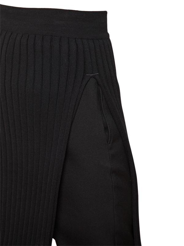 Givenchy Ribbed Cotton Knit Skirt in Black - Lyst