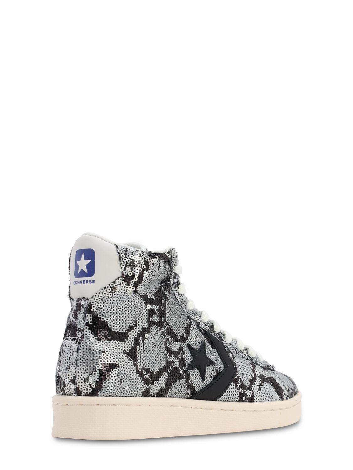 converse snake sequin